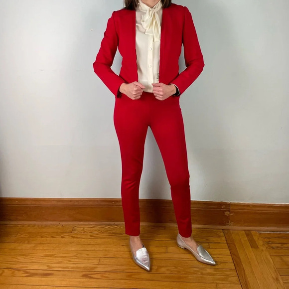 VALENTINO Roma black  slim straight pants, size 2 - Picture 6 of 8